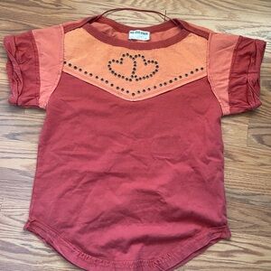 Free People retro heart top NWOT